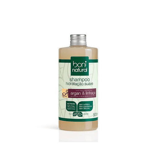 Imagem do produto Shampoo Natural Hidratação Boni Suave Argan E Linhaça 500Ml