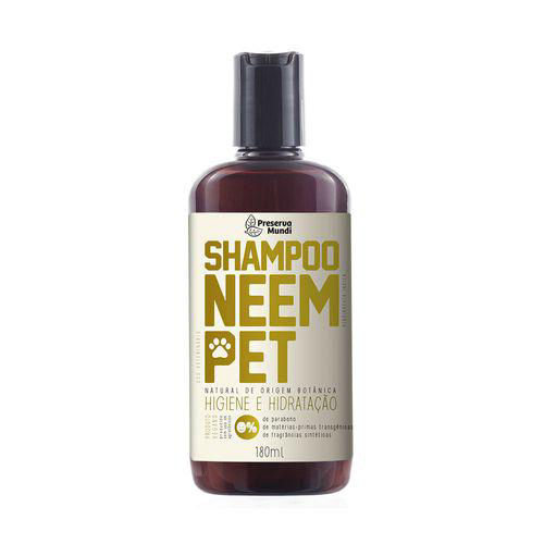 Imagem do produto Shampoo Neem Pet Natural, Ervas & Flores Para Pets 180Ml Preserva Mundi
