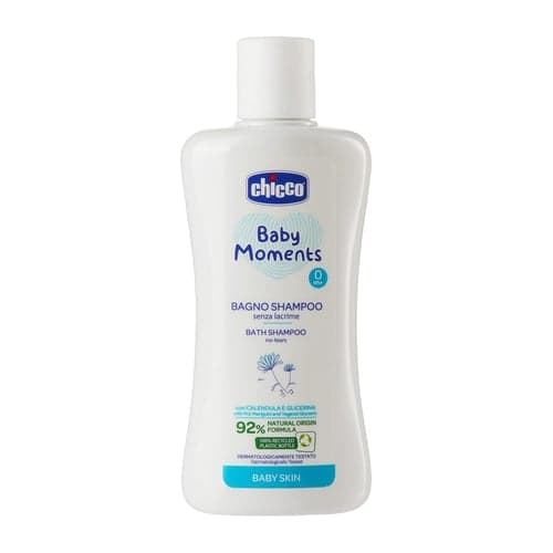 Imagem do produto Shampoo Para Banho Chicco Infantil Baby Moments Cabeça Aos Pés Sem Lágrimas 200Ml