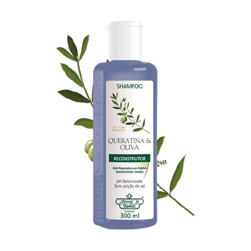 Imagem do produto Shampoo Queratina E Oliva Reconstrutor Flores E Vegetais 300Ml