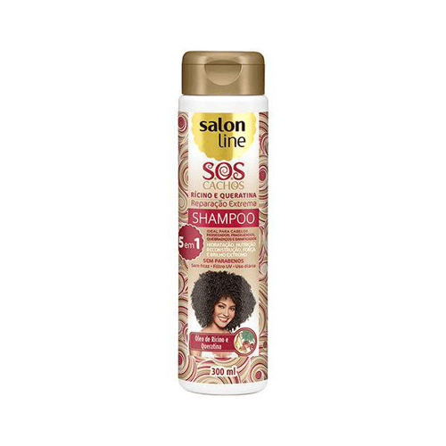 Imagem do produto Shampoo Salon Line Sos Ricino E Queratina 300Ml