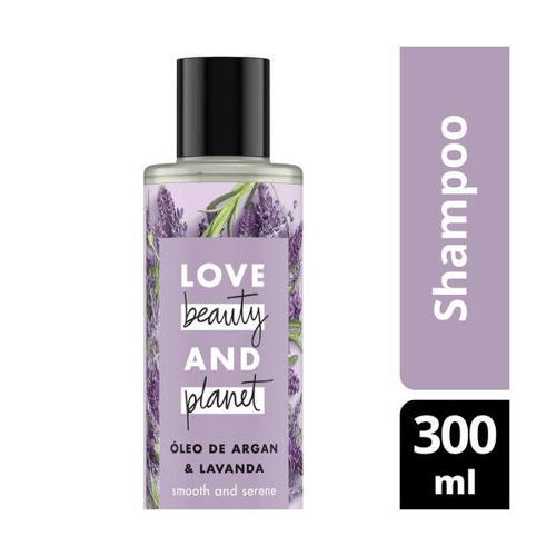 Imagem do produto Shampoo Smooth And Serene Óleo De Argan & Lavanda Love, Beauty And Planet 300Ml