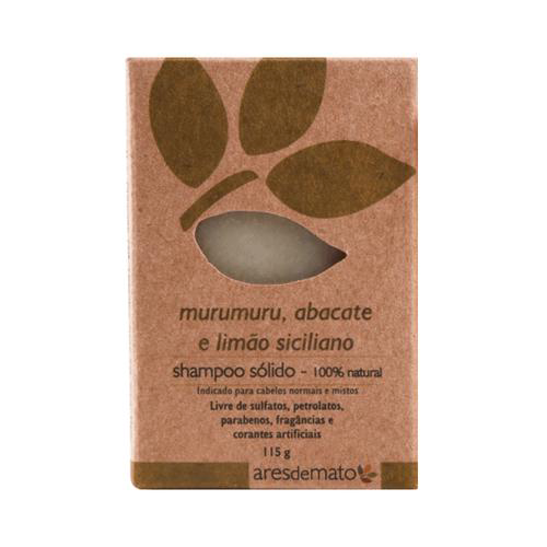Imagem do produto Shampoo Sólido Natural De Murumuru, Abacate E Limão Siciliano 115G Ares De Mato
