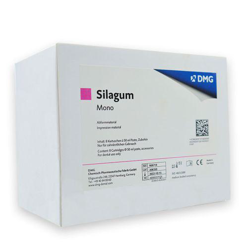 Imagem do produto Silicone De Adição Silagum Mono Com 8 Cartuchos 50Ml + Acessórios Dmg