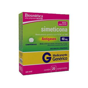 Imagem do produto Simeticona 40Mg 20 Comprimidos