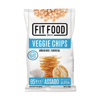 Snack Fit Food Veggie Chips Grão De Bico, Flor De Sal 40G