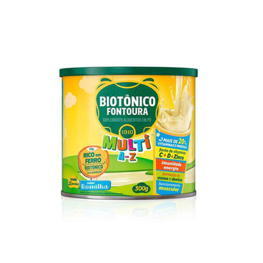 Imagem do produto Suplemento Alimentar Em Pó Biotônico Fontoura Multi Az Baunilha Com 300G Biotonico