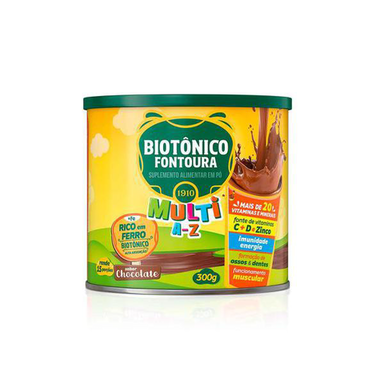 Imagem do produto Suplemento Alimentar Em Pó Biotônico Fontoura Multi Az Chocolate Com 300G Biotonico Fontoura 300G