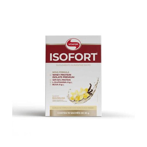 Imagem do produto Suplemento Alimentar Isofort Baunilha Com 15 Sachês Vitafor De 30G Cada