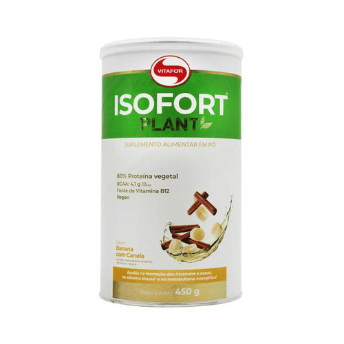 Imagem do produto Suplemento Alimentar Isofort Plant Banana Com Canela 450G Vitafor