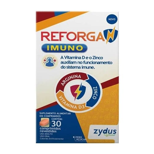 Imagem do produto Suplemento Alimentar Reforgan Imuno 30 Comprimidos Zydus Revestidos