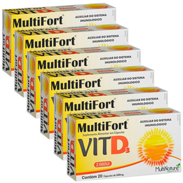 Imagem do produto Suplemento Alimentar Vitamina D Vitd3 Mutifort Multinature 20 Cápsulas De 500Mg