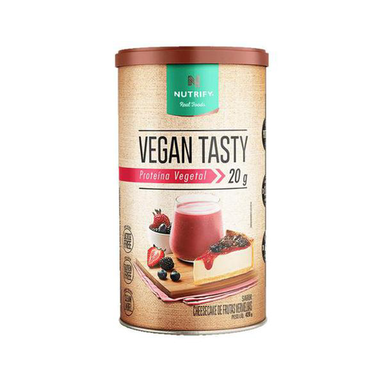 Imagem do produto Suplemento Em Pó Proteína Vegetal Nutrify 420G Vegan Tasty Cheesecake De Frutas Vermelhas
