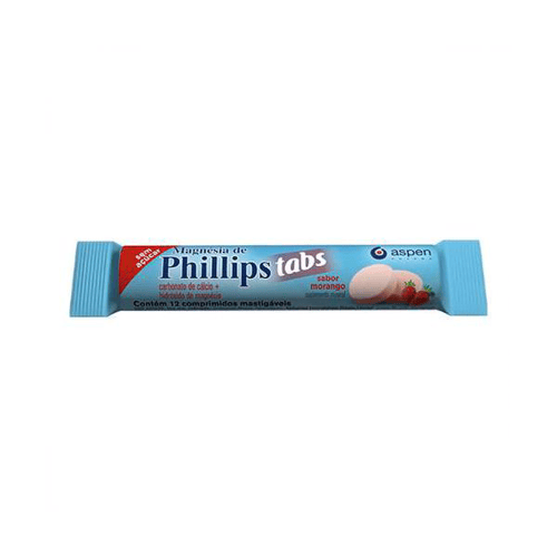 Imagem do produto Suplemento Mineral Magnésia De Phillips Tabs Philips 12 Comprimidos Mastigáveis
