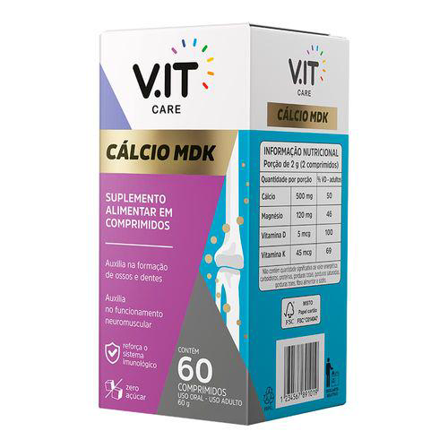 Imagem do produto Suplemento Vitamínico V.it Care Cálcio Mdk 60 Comprimidos