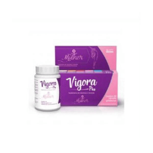 Imagem do produto Suplemento Vitamínico Vigora Plus Cálcio + D3 Mulher 60 Cápsulas Prati Donaduzzi Gelatinosas