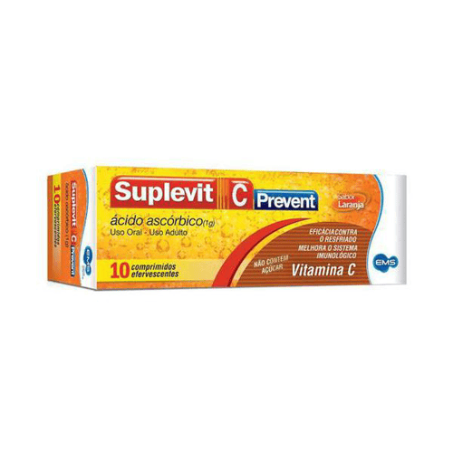 Imagem do produto Suplevit C Prevent Efervescente Laranja Com 10 Comprimidos