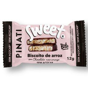Imagem do produto Sweet Bite Biscoito De Arroz Chocolate Meio Amargo Pinati 12G