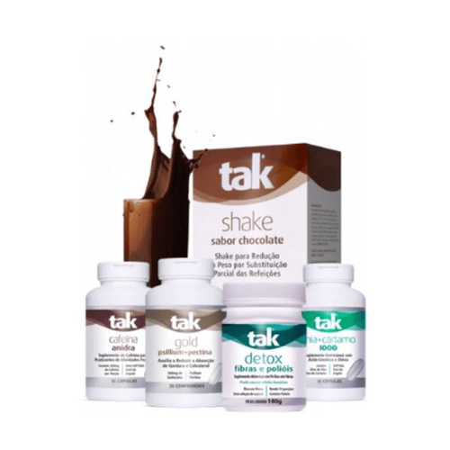 Imagem do produto Tak Gold Kit Emagrecimento Acompanha: Tak Chia E Cártamo E Tak Cafeína E Tak Detox E Tak Gold E Tak Shake