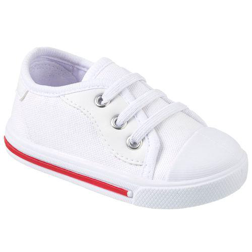 Imagem do produto Tênis Para Bebê Com Elástico New Star Branco E Vermelho Keto Baby Kb2400745 Tenis Com Sola Elastico Branco Masc23