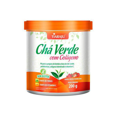 Imagem do produto Tiaraju Chá Verde Com Colágeno, Frutas Vermelhas 200G Tiaraju