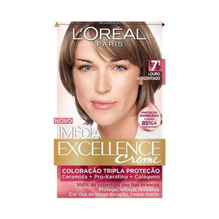 Imagem do produto Tintura Creme Imédia Excellence L'oréal Louro Acinzentado 7.1 Kit + Oferta