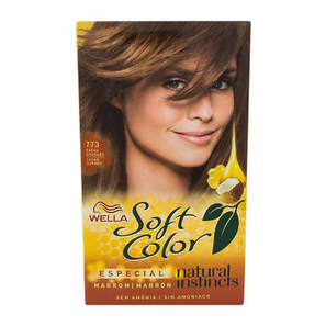Imagem do produto Tintura Creme Soft Color Wella Cacau Dourado 773 Kit