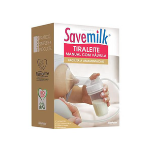 Imagem do produto Tira Leite Manual Savemilk Com Válvula E Grátis Porta Tira Leite