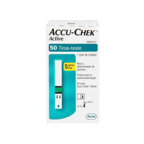 Tiras Reagentes Para Medição De Glicose - Accu-Chek Active 50 Unidades