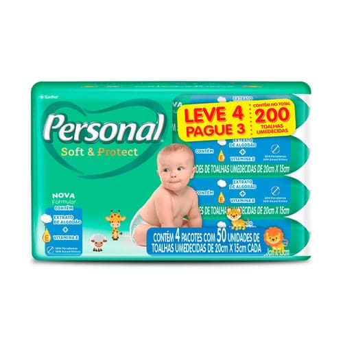 Imagem do produto Toalhas Umedecidas Personal Baby Soft E Protect
