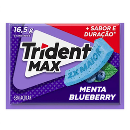 Imagem do produto Trident Max Chiclete Sem Açúcar Menta Blueberry 16,5G