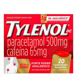 Imagem do produto Tylenol Dc 500Mg + 65Mg Múltiplas Dores 20 Comprimidos