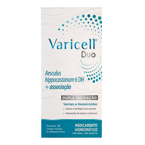 Imagem do produto Varicell Duo Aesculus Hippocastanum 6 Dh + Associação 30 Comprimidos 30 Comprimidos Orodispersíveis