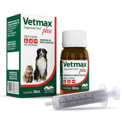 Imagem do produto Vetmax Plus Vermífugo Para Cães Suspensão 30Ml