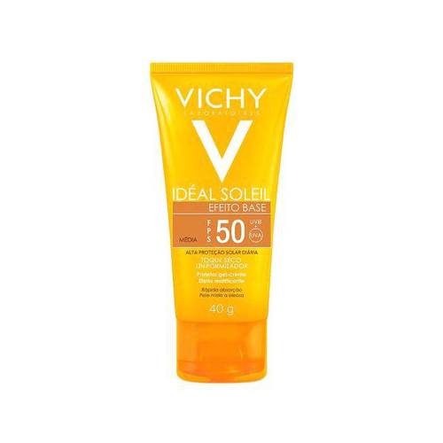 Imagem do produto Protetor Solar Facial Vichy Idéal Soleil Efeito Base Cor Média FPS50 40G