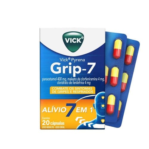 Imagem do produto Vick Pyrena Grip 7 Com 20 Cápsulas