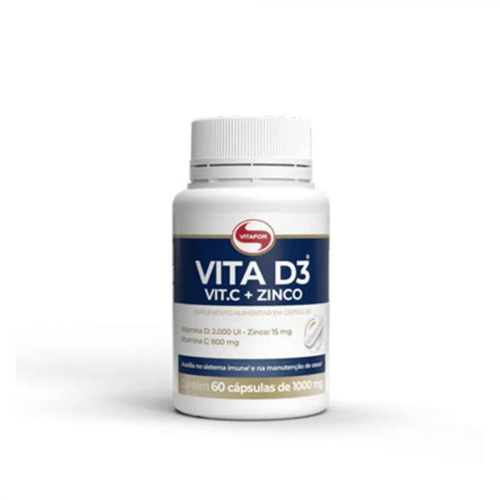 Imagem do produto Vita D3 + Vit C Zinco 60 Cápsulas 1000Mg Vitafor