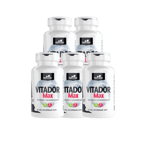 Imagem do produto Vitador Max 5 Unidades Magnésio + Vitamina 60Capsula 500Mg Linduras Nutrivale