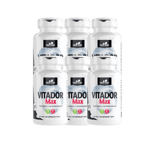 Imagem do produto Vitador Max Vitamínico Natural 6 Unidades Com 60 Capsulas 500Mg Linduras Nutrivale