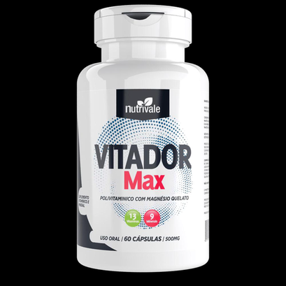 Imagem do produto Vitador Max Vitamínico Natural Com 60 Capsulas 500Mg Linduras Nutrivale