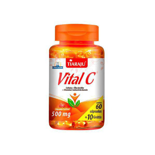 Imagem do produto Vital C Tiaraju 60 Cápsulas De 500Mg Vital C Tiaraju 60+10 Cápsulas De 500Mg