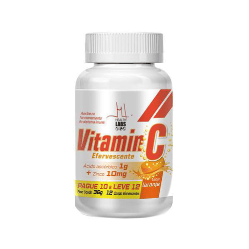 Imagem do produto Vitamin C Efervescente Health Labs 12 Comprimidos Pague 10 Leve 12
