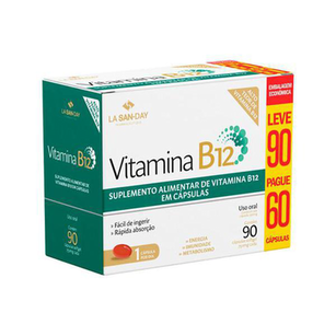 Imagem do produto Vitamina B12 Lasanday Leve 90 Pague 60 Cápsulas Especial
