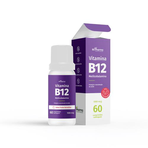 Imagem do produto Vitamina B12 Metilcobalamina 1000 Mcg Sublingual 60 Comprimidos