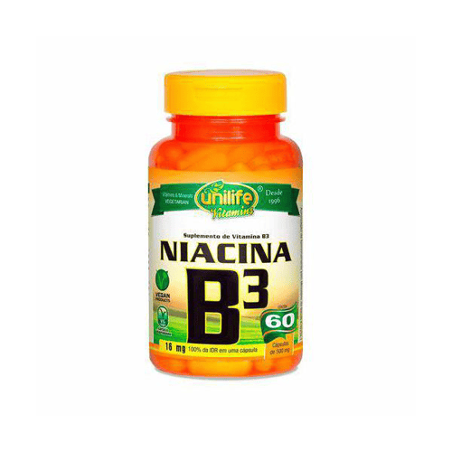 Imagem do produto Vitamina B3 Niacina Unilife 60 Cápsulas De 500Mg