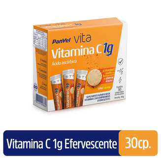 Imagem do produto Vitamina C 1G Panvel Vita 30 Comprimidos Efervescentes