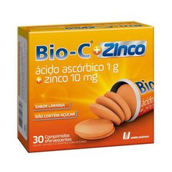 Imagem do produto Vitamina C Bio C Zinco 1 G Com 30 Comprimidos Efervescentes