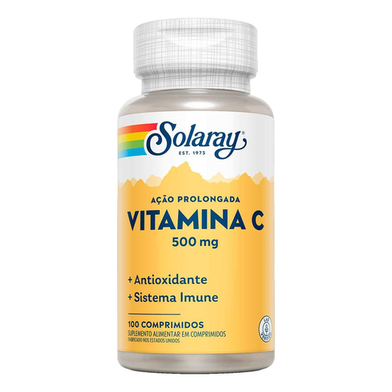 Imagem do produto Vitamina C Vegano Solaray 500Mg Com 100 Comprimidos