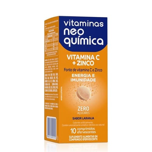 Imagem do produto Vitamina C + Zinco 10 Comprimidos Efervescentes