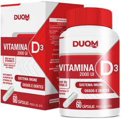 Imagem do produto Vitamina D3 2000Ui Colecalciferol Vita D 60 Cápsulas Duom